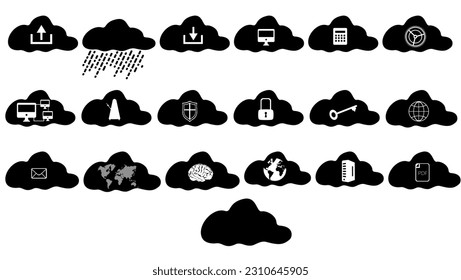 iconos para servicio en la nube, vector de alta calidad