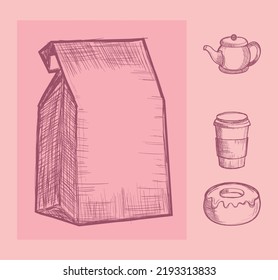 Icons der Kaffeedokumentation, Vektordesign