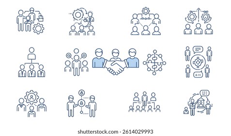 Icons of Collaboration, Communication, and Teamwork