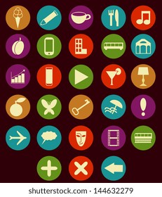  Icons collection with different symbols