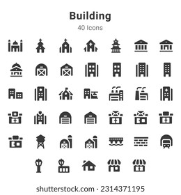 icons collection on building and related topic