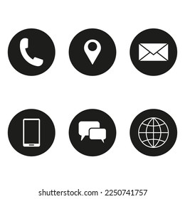 icons communication. Call symbol. Smartphone message interface. Customer support website. Vector illustration.