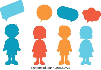 icons for communication of different colors for social networks