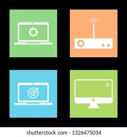 Icons for computer and hardware, vector illustration in flat, EPS10.