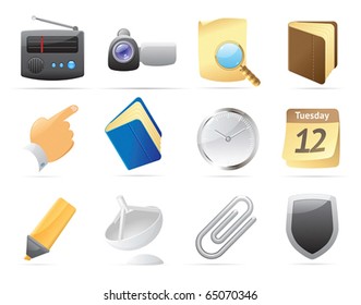 Icons for computer and website interface. Vector illustration.