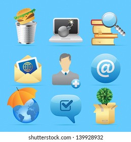 Icons for concepts and metaphor. Vector illustration.