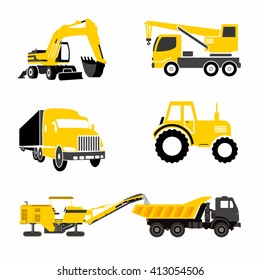 Icons construction equipment that can be used for logos