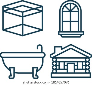Icons for construction and repair. Vector graphics. Simple flat design. Illustrator