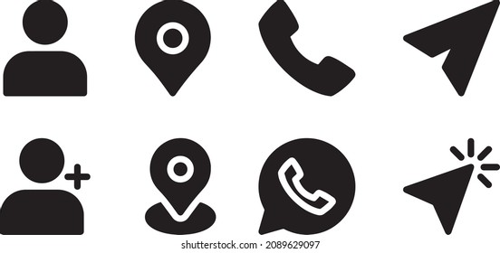 icons contact design Communication icon location