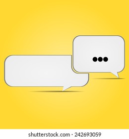 Icons conversational on a yellow background