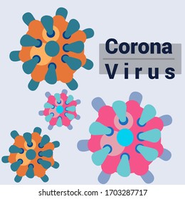 Icons of corona virus or covid-19 that looks like sun but not really.