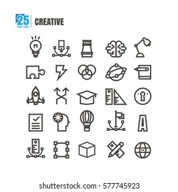 ícones Creative ideia grau Startup vector cerebral no fundo branco