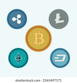 icons of crypto currency logo