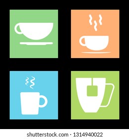 Icons for cup of coffee, vector illustration in flat, EPS10.