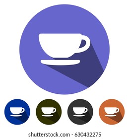 icons cup plate for Web, Mobile and business