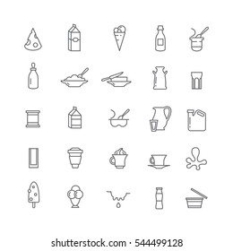 Icons with dairy products