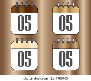 Icons day 5, wooden calendar sets for holidays and events