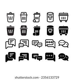icons delete and chat line solid mobile