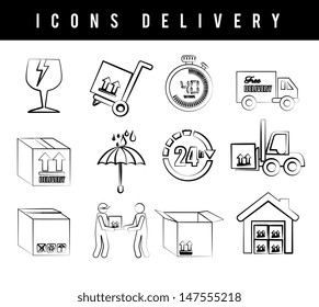 icons delivery over white background vector illustration  