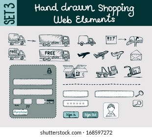 Icons delivery and web forms set