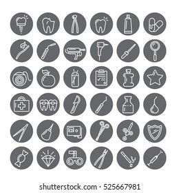 Icons of dental instruments