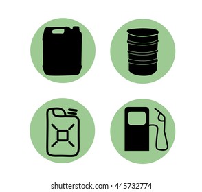 the icons depicting containers for fuel