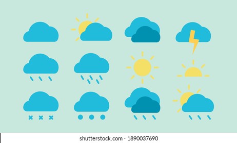 Icons to describe the weather
