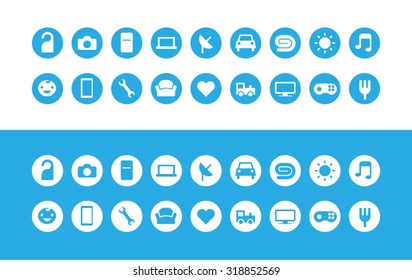 Icons design e-commerce flat