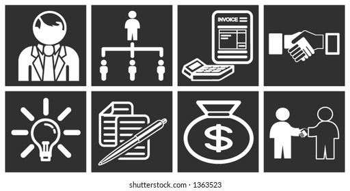 icons or design elements related to business and organisation