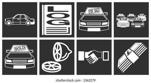 icons or design elements related to purchasing a car