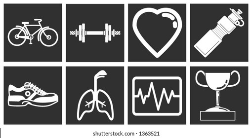 icons or design elements relating to health and fitness