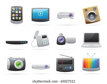 Icons for devices. Vector illustration.