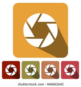 icons diaphragm flat for Web, Mobile and business