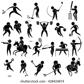 Icons for different kind of sports illustration