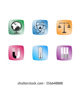 icons different on the subject of science