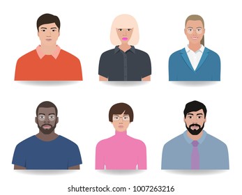 Icons different people, nationality vector