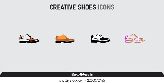 iconos de diferentes tipos de zapatos