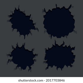icons disaster or break fracture