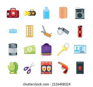 estilo de kit de prevención de desastres