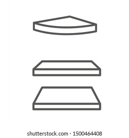 Icons for DIY wooden or plastic or metal shelves