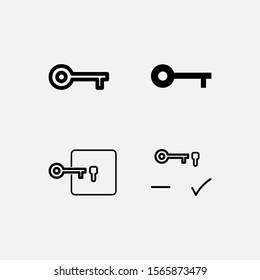 icons door lock keys open close security and storage vector illustration eps 10