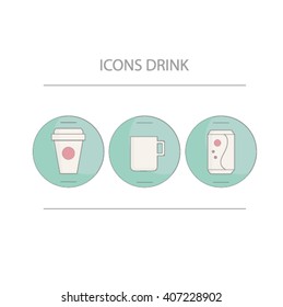 Icons drink. Vector. Eps10