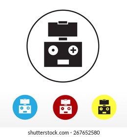 Icons drone,Radio Control. isolated on white. Vector illustration
