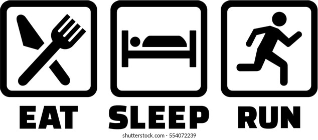 Icons For Eat Sleep Run