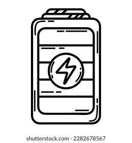 Icons. Ecology. Eco battery. Pure nature. Icon in modern style. Linear style.
