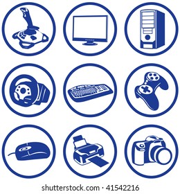 Icons electronics. All icons organized in layers for usability.