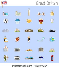 Icons of England - vector illustration