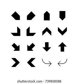 Icons et of designer and chevron arrows