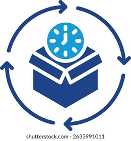 Icons for express courier services, logistics companies, e-commerce platforms that emphasize delivery speed, or part of an order tracking dashboard.