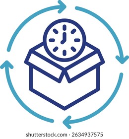 Icons for express courier services, logistics companies, e-commerce platforms that emphasize delivery speed, or part of an order tracking dashboard.